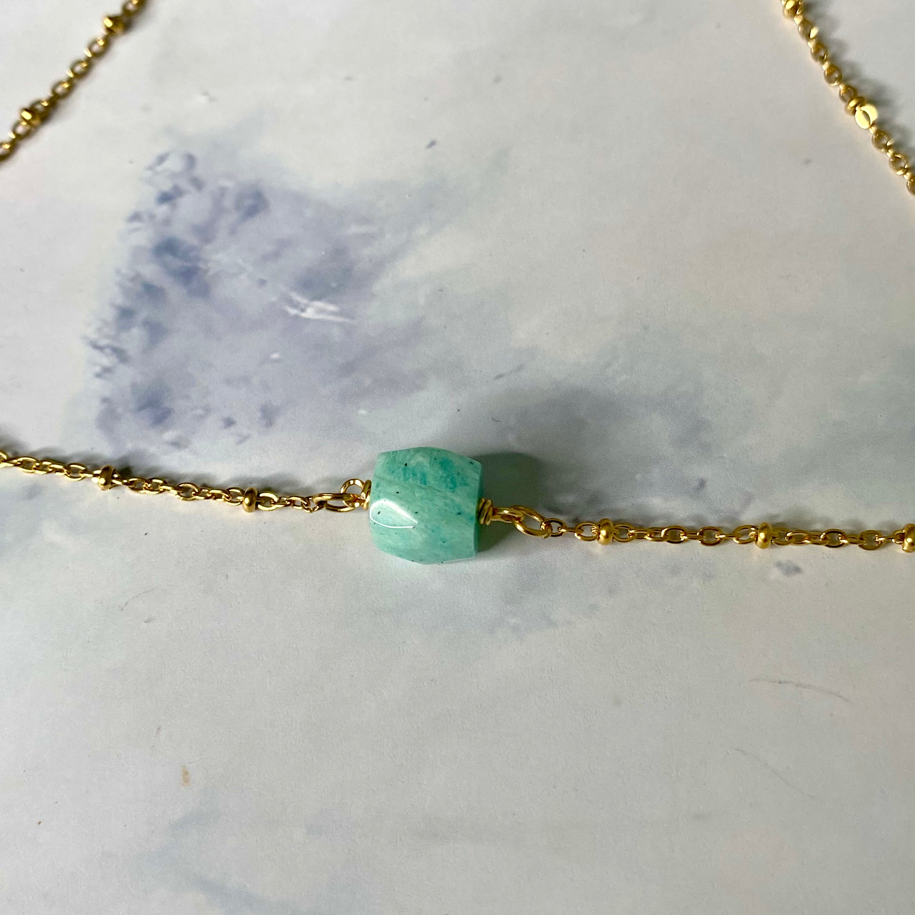 Amazonite Drop Necklace